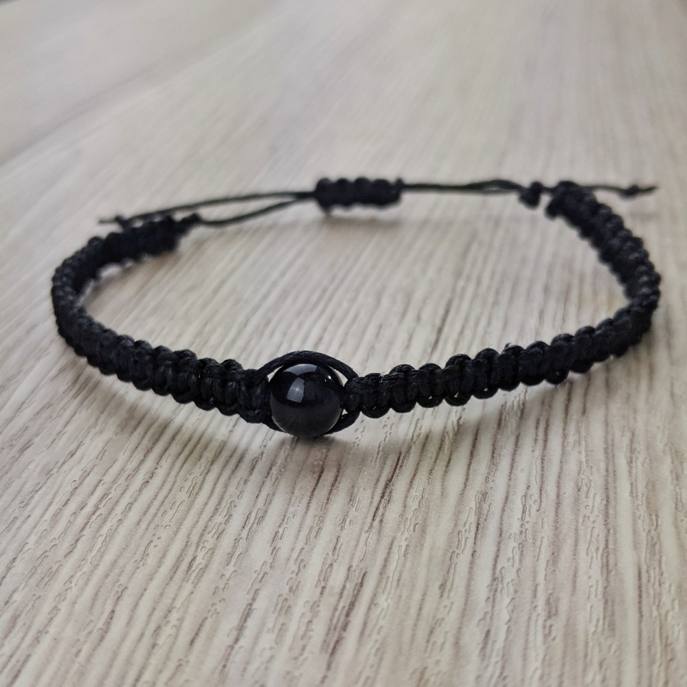 Black Obsidian 8mm Handmade Bracelet